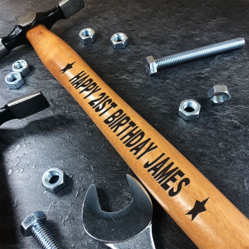 Quirky Birthday Gift For Him Engraved Hammer Dad Uncle Gift