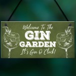 Novelty Gin Garden Bar Sign Novelty Home Decor Sign Gift