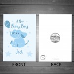 New Baby Boy Card Personalised Congratulations New Parents Card