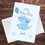 New Baby Boy Card Personalised Congratulations New Parents Card