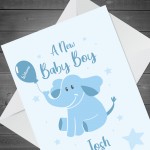 New Baby Boy Card Personalised Congratulations New Parents Card