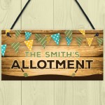 Personalised Colourful Allotment Sign For Garden Shed Family