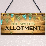 Personalised Colourful Allotment Sign For Garden Shed Family