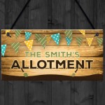 Personalised Colourful Allotment Sign For Garden Shed Family