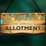 Personalised Colourful Allotment Sign For Garden Shed Family