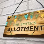 Personalised Colourful Allotment Sign For Garden Shed Family