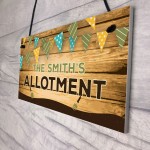 Personalised Colourful Allotment Sign For Garden Shed Family