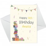 Quirky Colourful 1st 2nd 3rd 4th 5th Birthday Card For Daughter