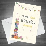 Quirky Colourful 1st 2nd 3rd 4th 5th Birthday Card For Daughter