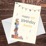 Quirky Colourful 1st 2nd 3rd 4th 5th Birthday Card For Daughter