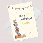 Quirky Colourful 1st 2nd 3rd 4th 5th Birthday Card For Daughter