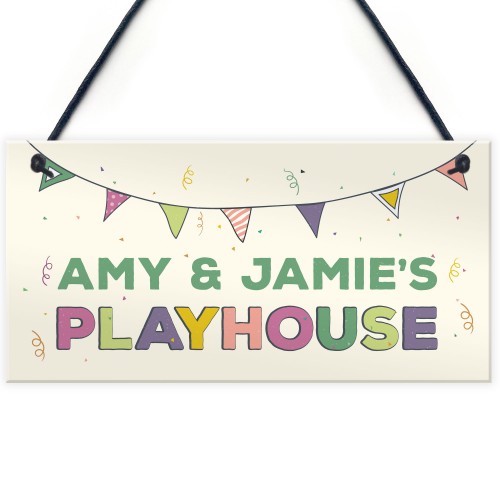 Quirky Playhouse Sign Personalised Garden Shed Summerhouse