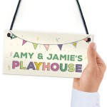 Quirky Playhouse Sign Personalised Garden Shed Summerhouse