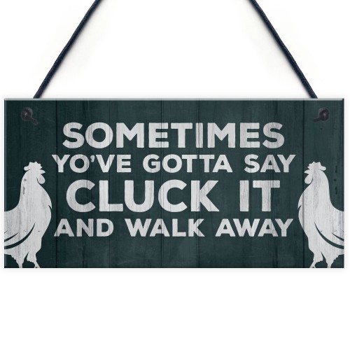 Funny Chicken Coop Sign Novelty Chicken Gifts Hanging Garden