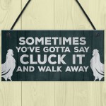 Funny Chicken Coop Sign Novelty Chicken Gifts Hanging Garden