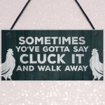 Funny Chicken Coop Sign Novelty Chicken Gifts Hanging Garden