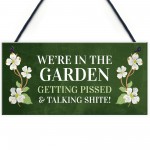 Funny Garden Sign Hanging Wall Sign Summerhouse Plaque