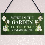 Funny Garden Sign Hanging Wall Sign Summerhouse Plaque