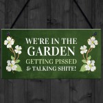 Funny Garden Sign Hanging Wall Sign Summerhouse Plaque