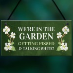 Funny Garden Sign Hanging Wall Sign Summerhouse Plaque