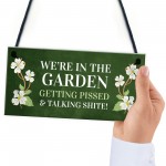 Funny Garden Sign Hanging Wall Sign Summerhouse Plaque