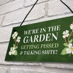 Funny Garden Sign Hanging Wall Sign Summerhouse Plaque