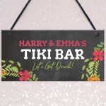 Tiki Bar Sign Personalised Garden Shed Home Bar Sign Alcohol