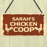 Personalised Chicken Coop Hanging Signs Novelty Chicken Pet Gift