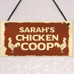 Personalised Chicken Coop Hanging Signs Novelty Chicken Pet Gift