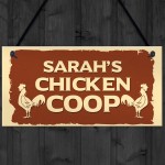 Personalised Chicken Coop Hanging Signs Novelty Chicken Pet Gift