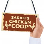 Personalised Chicken Coop Hanging Signs Novelty Chicken Pet Gift