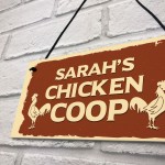 Personalised Chicken Coop Hanging Signs Novelty Chicken Pet Gift