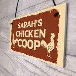 Personalised Chicken Coop Hanging Signs Novelty Chicken Pet Gift