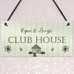 Novelty Cluhouse Sign Personalised Hanging Shed Summerhouse