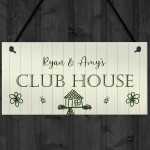 Novelty Cluhouse Sign Personalised Hanging Shed Summerhouse