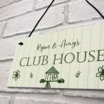 Novelty Cluhouse Sign Personalised Hanging Shed Summerhouse