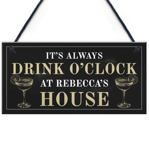 Funny Sign For Home PERSONALISED Home Bar Sign Alcohol Gift