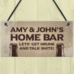 Home Bar Personalised Hanging Sign Novelty Bar Man Cave Sign