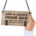 Home Bar Personalised Hanging Sign Novelty Bar Man Cave Sign