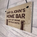 Home Bar Personalised Hanging Sign Novelty Bar Man Cave Sign