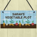 Novelty Vegetable Plot Sign For Garden Summerhouse Door Sign