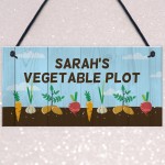 Novelty Vegetable Plot Sign For Garden Summerhouse Door Sign