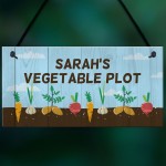 Novelty Vegetable Plot Sign For Garden Summerhouse Door Sign