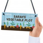 Novelty Vegetable Plot Sign For Garden Summerhouse Door Sign