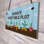 Novelty Vegetable Plot Sign For Garden Summerhouse Door Sign