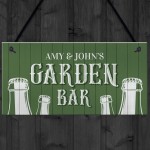 Novelty Garden Bar Sign Personalised Hanging Garden Shed Sign