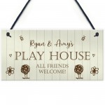 Funny Playhouse Sign Hanging Door Sign Garden Summerhouse