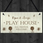 Funny Playhouse Sign Hanging Door Sign Garden Summerhouse