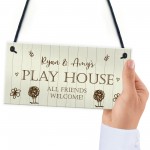 Funny Playhouse Sign Hanging Door Sign Garden Summerhouse