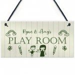 Personalised Playroom Sign For Daughter Son Childs Playroom Sign